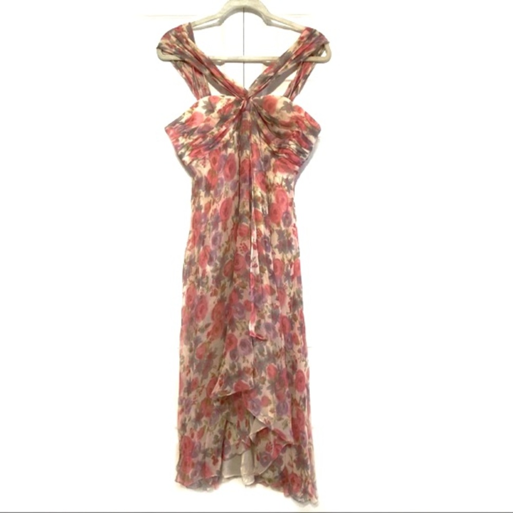 Maggy London Floral Silk Dress